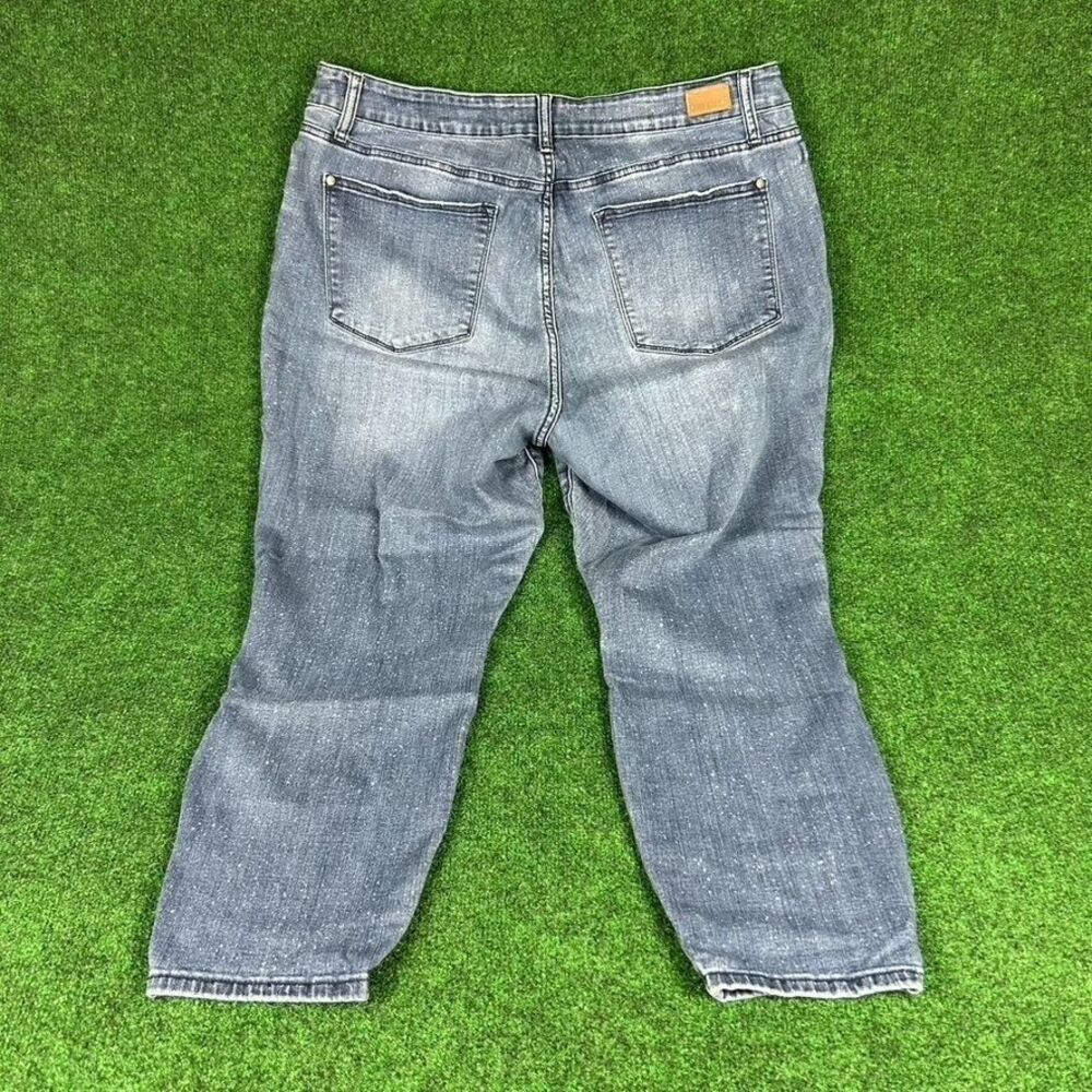 Judy‎ Blue Womens 22W Relaxed Fit Jeans Bleach Splattered Speckled Stretch Denim - Picture 3 of 9